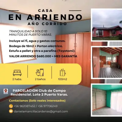 Casa en arriendo a 10 minutos de Puerto Varas - miniatura 1