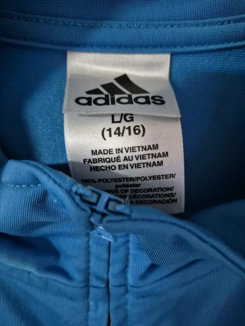 Chaqueta deportiva Adidas azul y gris - 2
