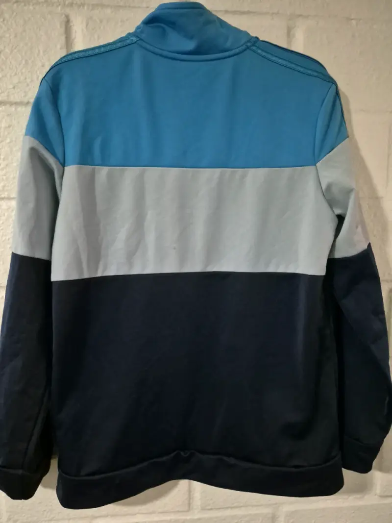 Chaqueta deportiva Adidas azul y gris - 3