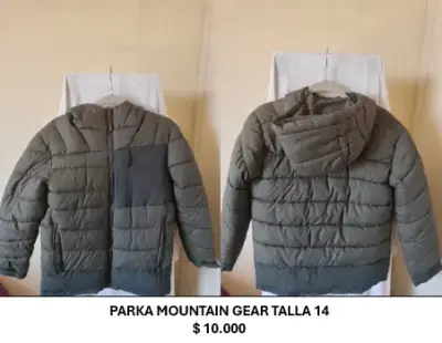 Parka Mountain Gear verde talla 14 - miniatura 1
