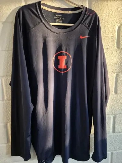 Polera Nike Dri-Fit azul con logo - miniatura 1