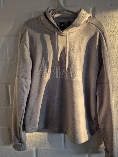 Polerón Adidas gris con capucha - miniatura 1