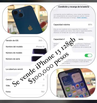 iPhone 13 128GB azul en buen estado - miniatura 1