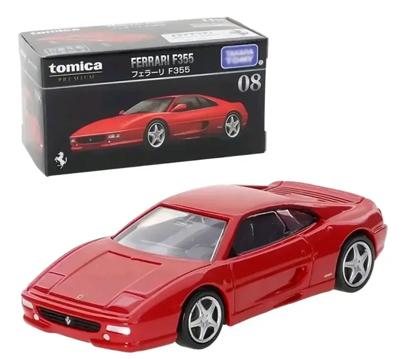 Auto a escala Tomica Ferrari F355 rojo - 1