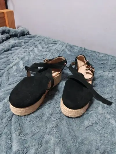 Botas de tela bordadas en azul - miniatura 3