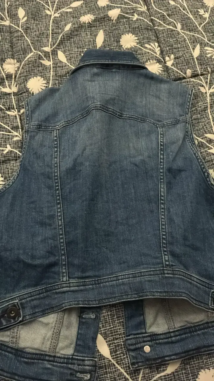 Bolero de mezclilla sin mangas Indigo - 3