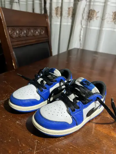 Zapatillas deportivas infantiles azul y blanco - miniatura 3