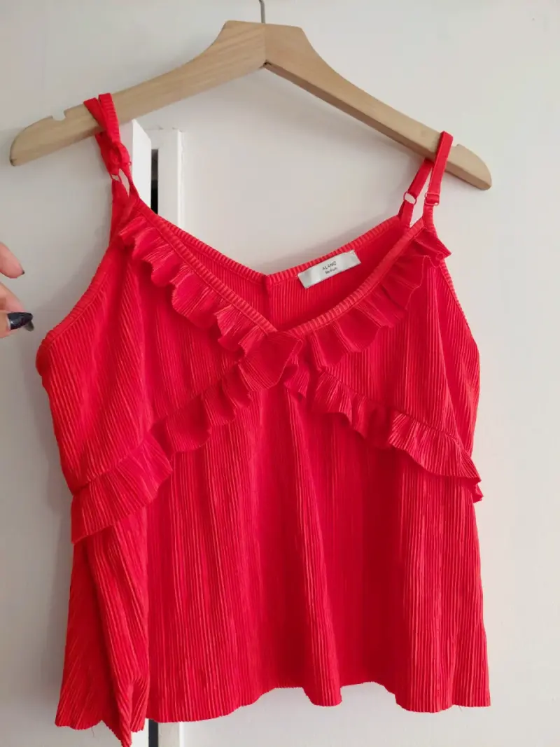 Blusa sin mangas A. Laniz con volantes - 3