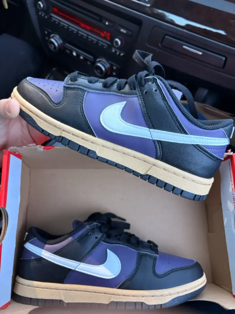 Zapatillas deportivas Nike Dunk Low negras y moradas - 4