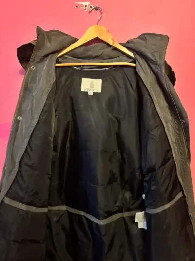 Parka impermeable marrón con capucha - miniatura 2