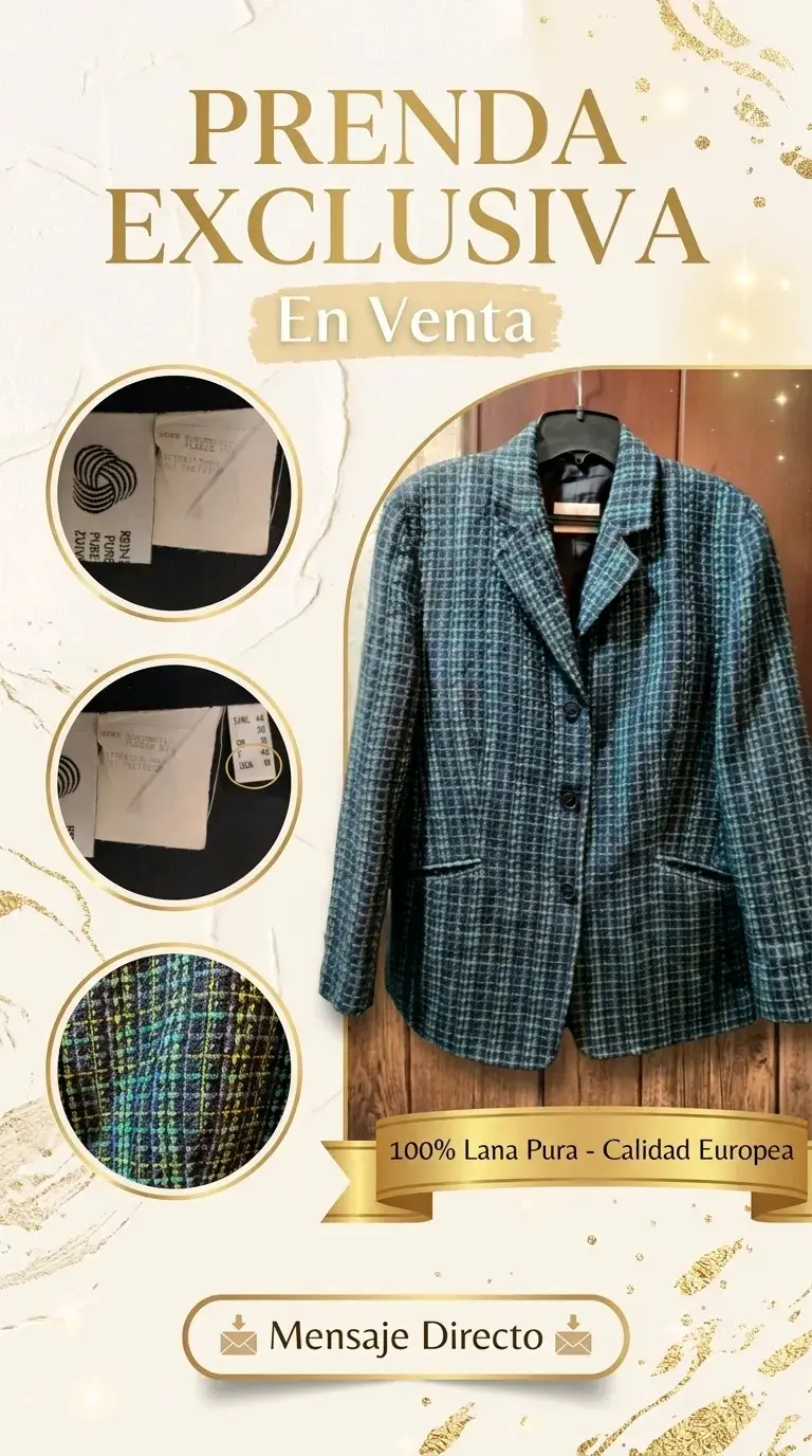 Abrigo de cuadros elegante y cálido - 3