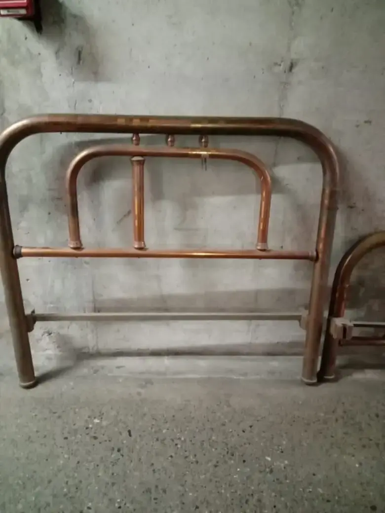 Cabecera de cama de bronce vintage - 1