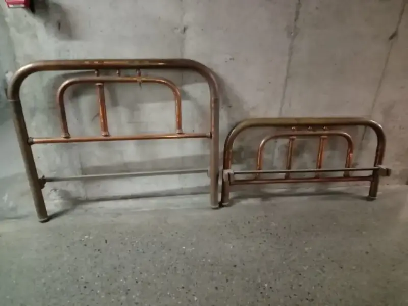 Cabecera de cama de bronce vintage - 2