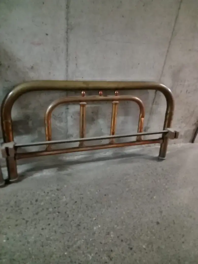 Cabecera de cama de bronce vintage - 3