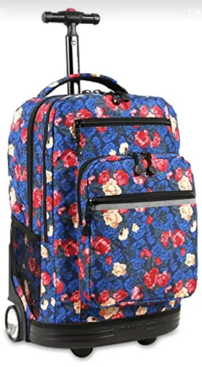 Mochila con ruedas estampado floral - miniatura 1
