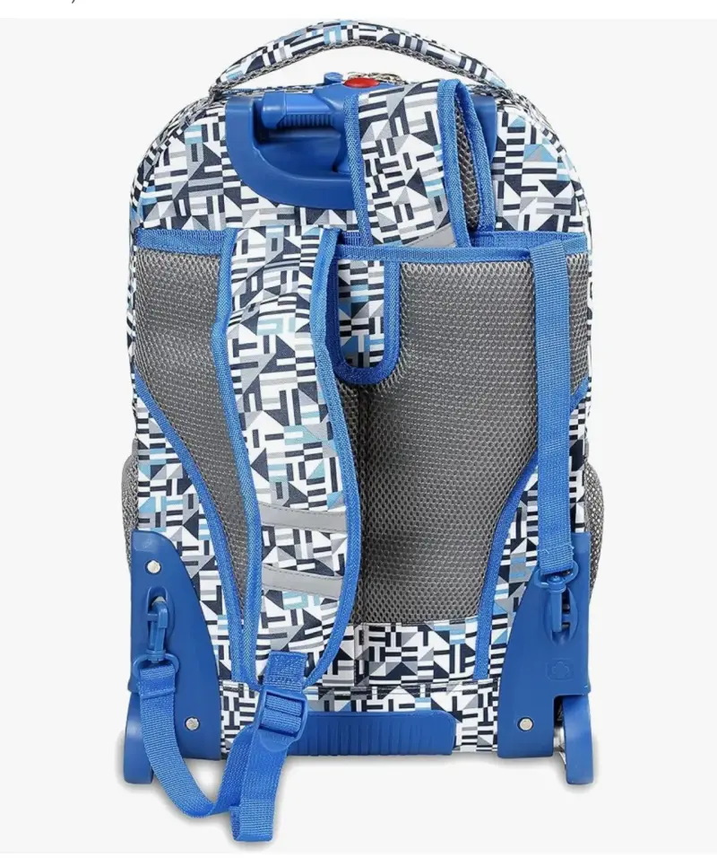 Mochila escolar con ruedas estampado geométrico - 2