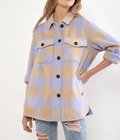 Chaqueta estilo sobrecamisa mujer - miniatura 1