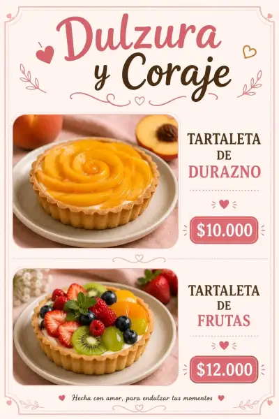 Tartaleta de durazno y frutas frescas - miniatura 1