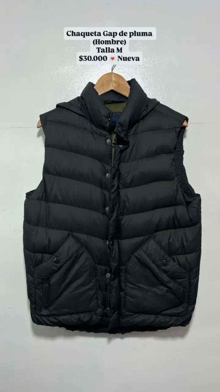 Chaleco de pluma Gap para hombre talla M - 1