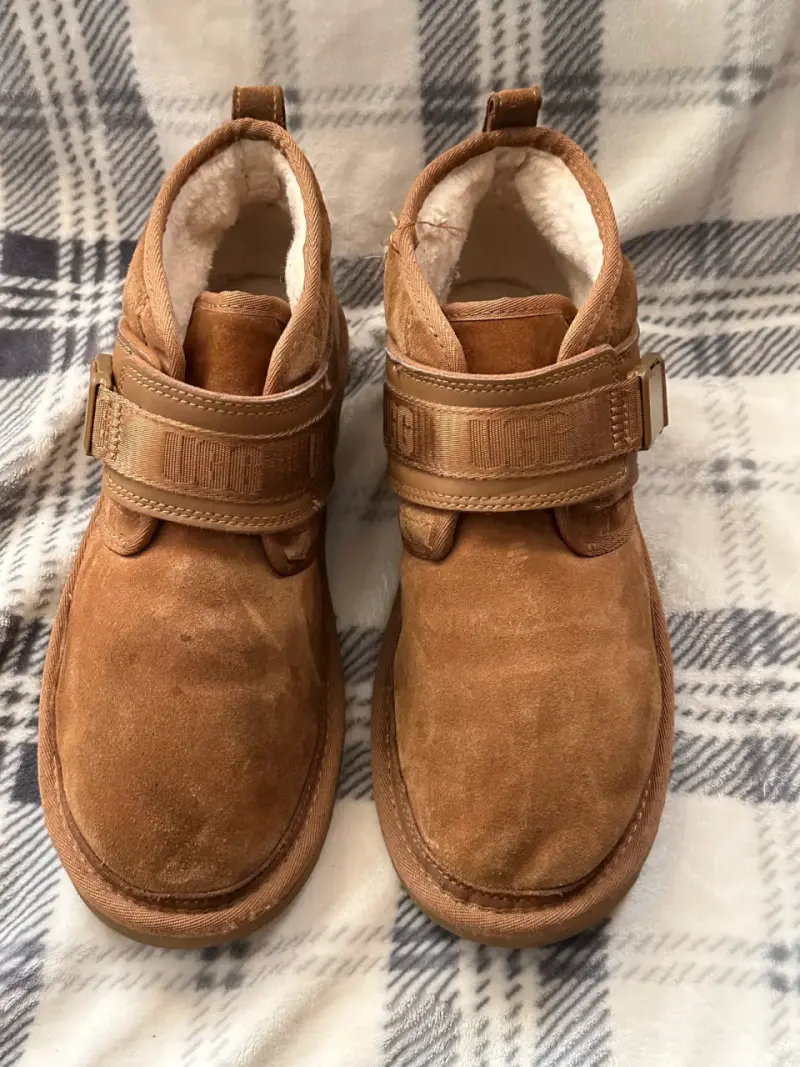 Botines de gamuza marrón con forro cálido - 1