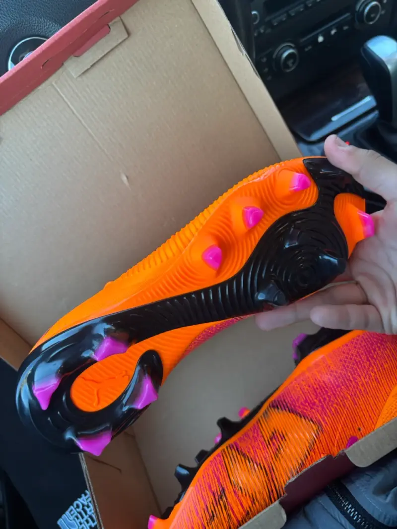 Botines de fútbol Puma naranja vibrante - 3