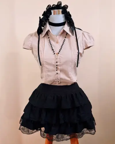 Camisa vintage / fatal frame / grunge / alt - miniatura 2