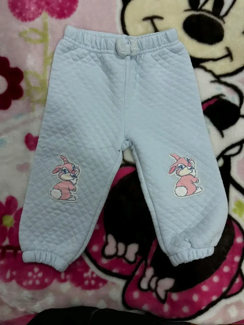 Pantalón acolchado para bebé celeste - 2