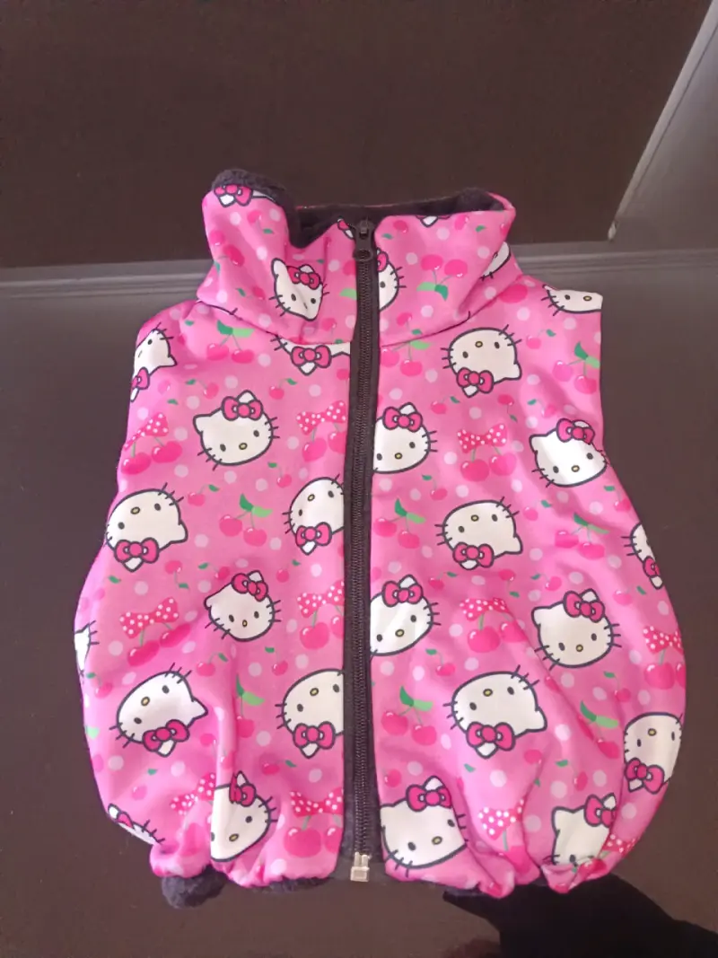 Chaqueta sin mangas infantil Hello Kitty rosa