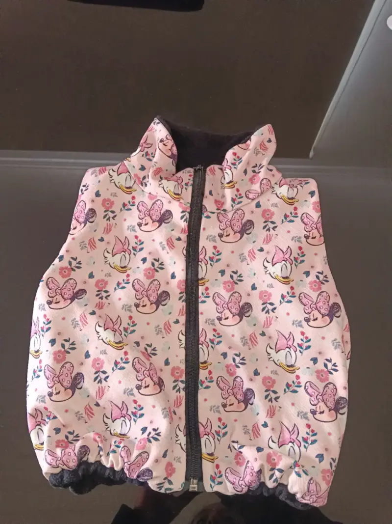 Chaqueta sin mangas infantil Minnie rosa