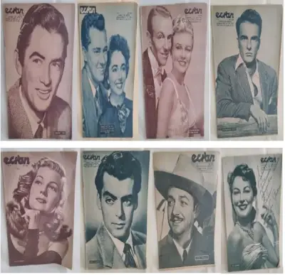 Revistas antiguas de cine Ecran colección - miniatura 1