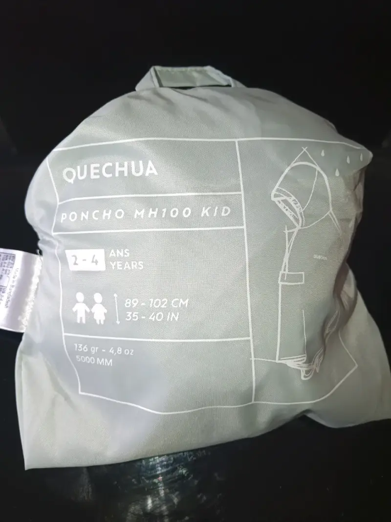 Poncho impermeable Quechua verde claro - 2