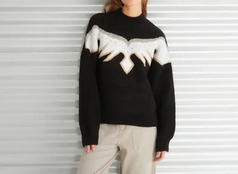 Suéter negro con diseño “Western” Mujer - 2