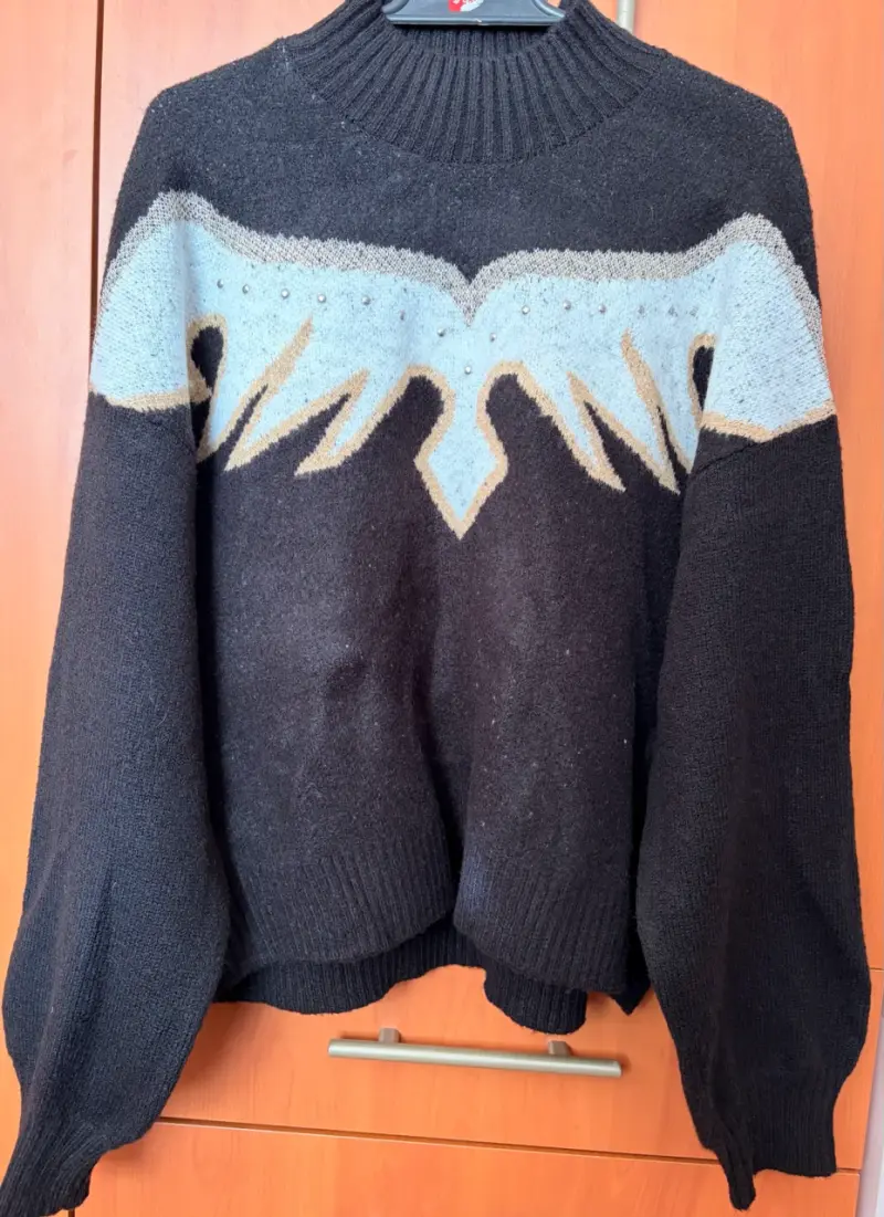 Suéter negro con diseño “Western” Mujer - 5