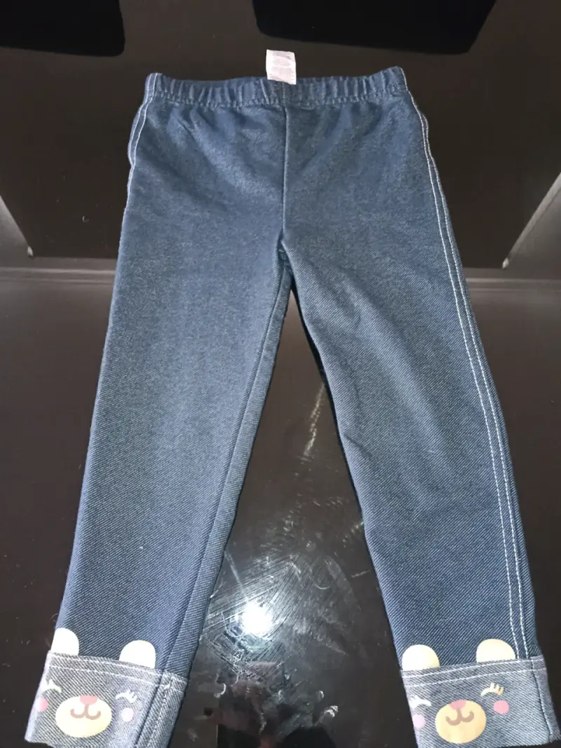 Leggings de niña con diseño de osito