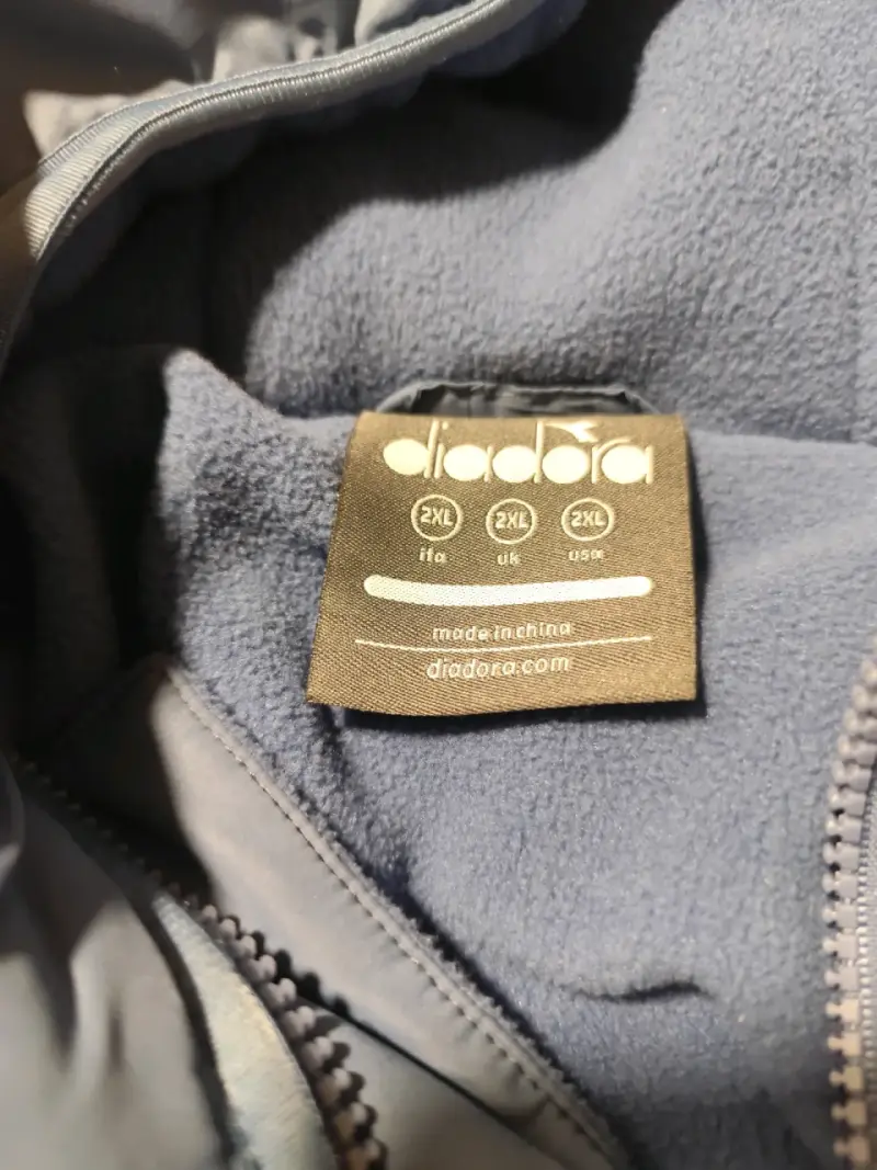 Chaqueta azul con capucha Diadora - 3