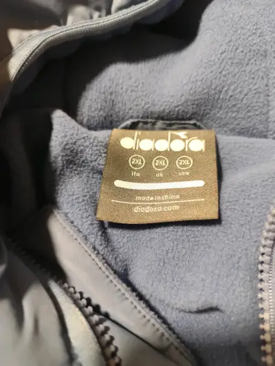 Chaqueta azul con capucha Diadora - miniatura 3