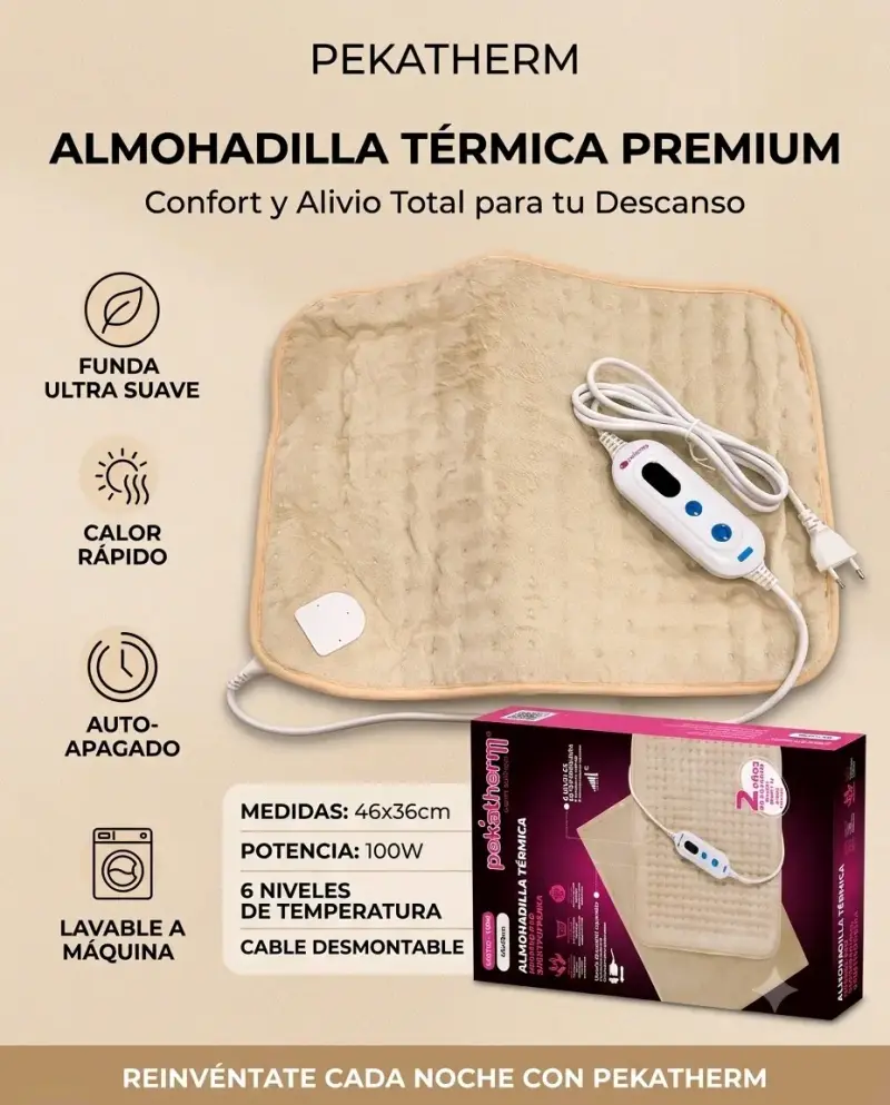 Almohadilla térmica premium Pekatherm 46x36cm