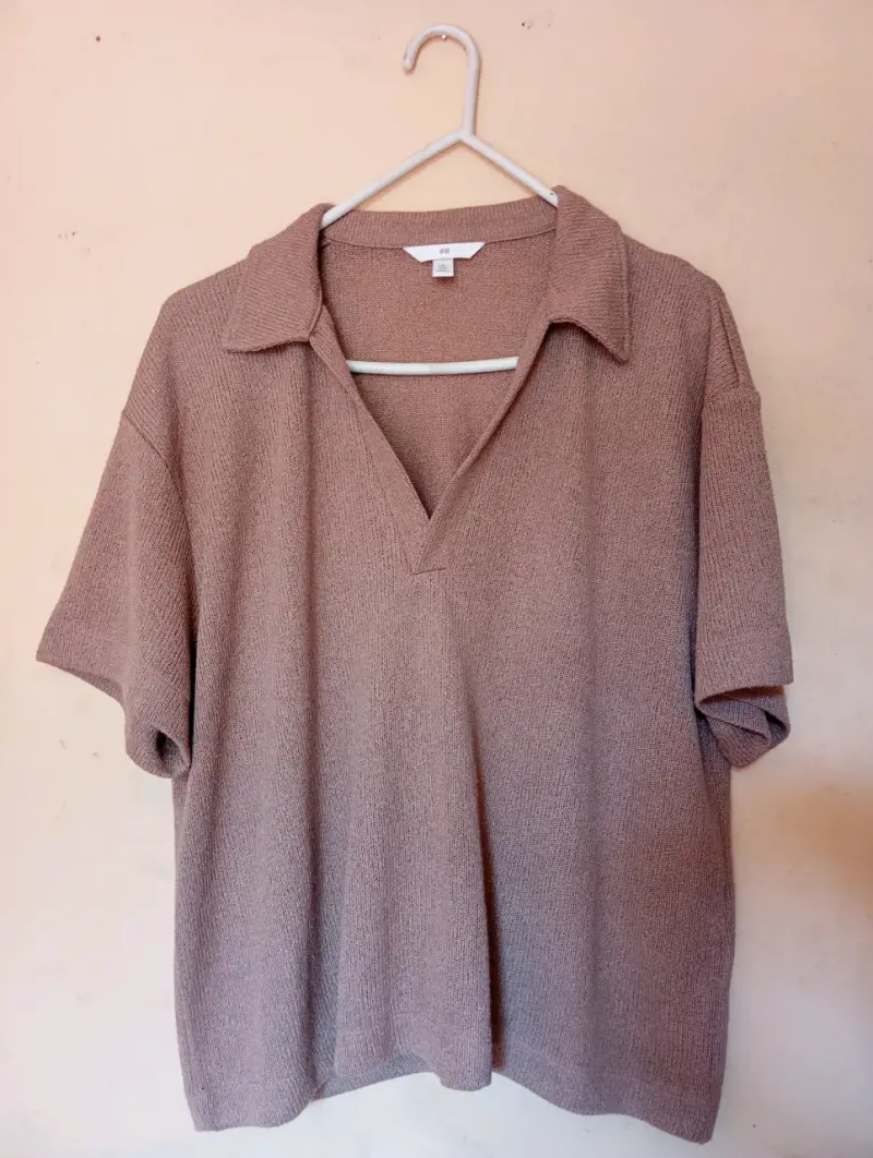 Polera de punto H&M color beige - 1