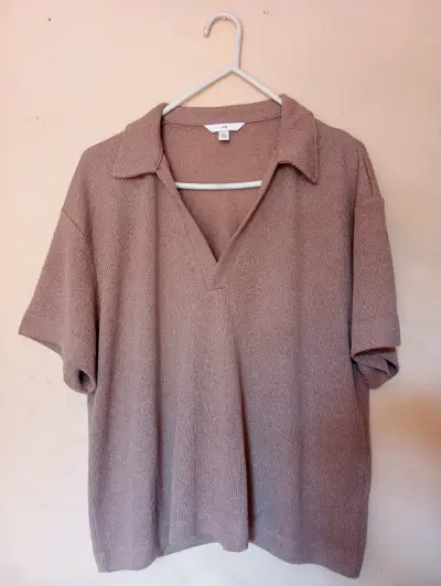 Polera de punto H&M color beige - miniatura 1