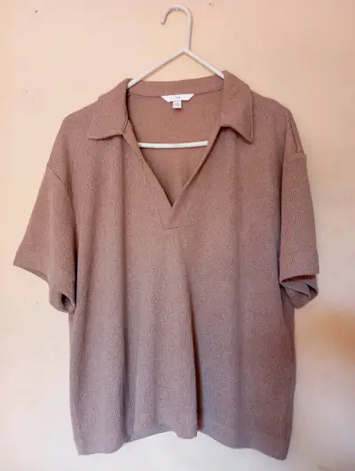 Polera de punto H&M color beige - miniatura 2