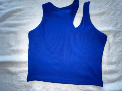 Top  azul sin mangas talla M - miniatura 1