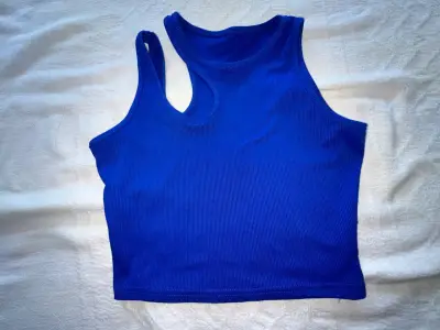 Top  azul sin mangas talla M - miniatura 2
