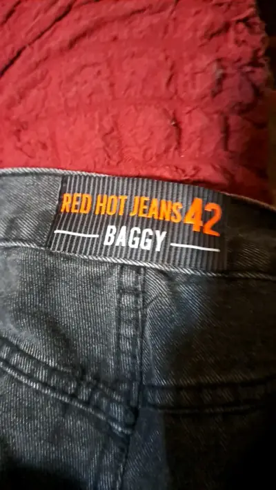 Baggy jeans gris/negro para hombre - miniatura 2