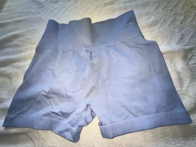 Shorts deportivos mujer color celeste talla M - 3