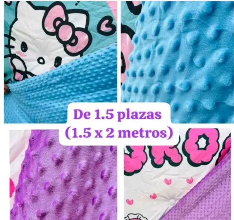 Plumón con sherpa Hello Kitty y Kuromi - 2