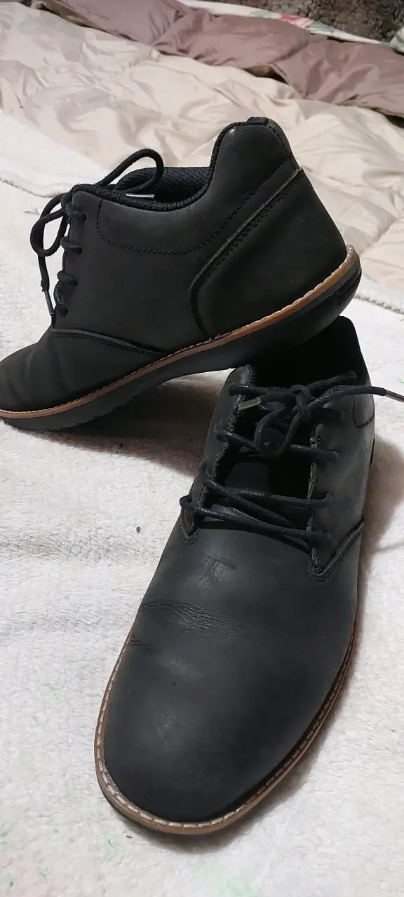 Zapatos de cuero negro para hombre - 1