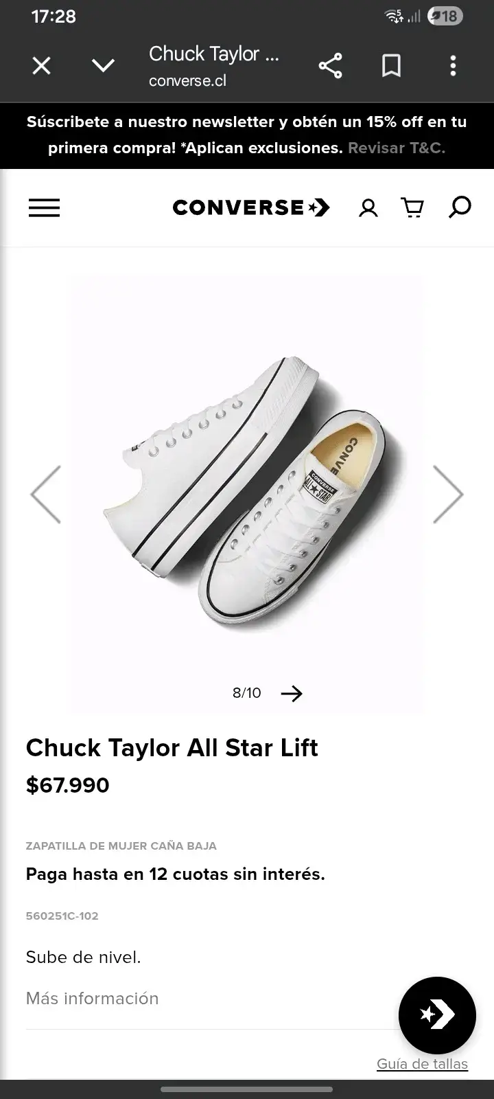 Zapatillas Converse All Star blancas nuevas - 3