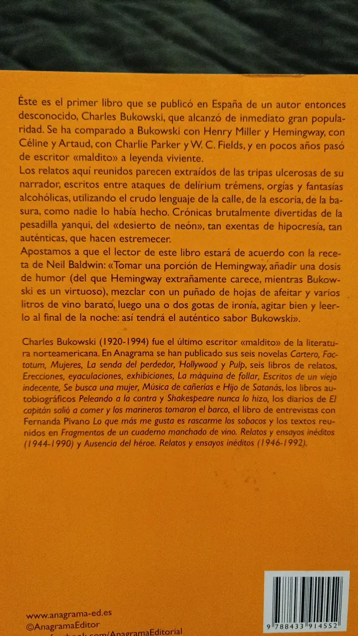 Libro 'Erecciones, eyaculaciones, exhibiciones' de Bukowski - 2