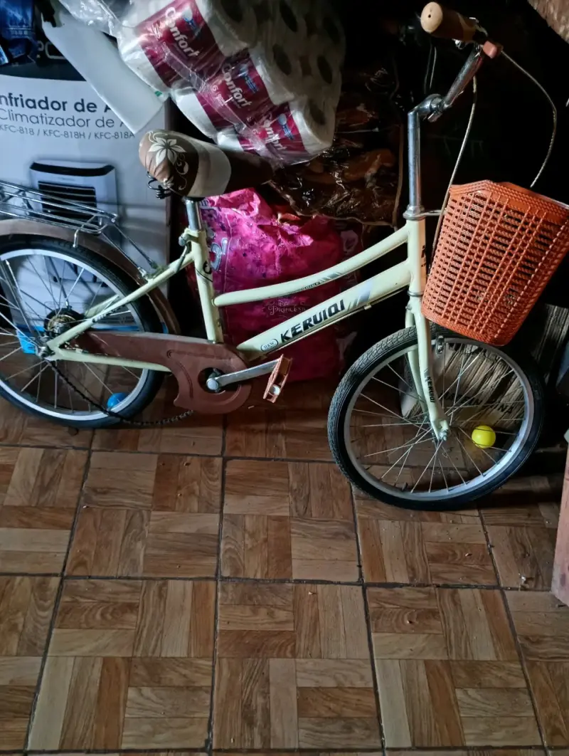 Bicicleta vintage Keruiqi con canasto