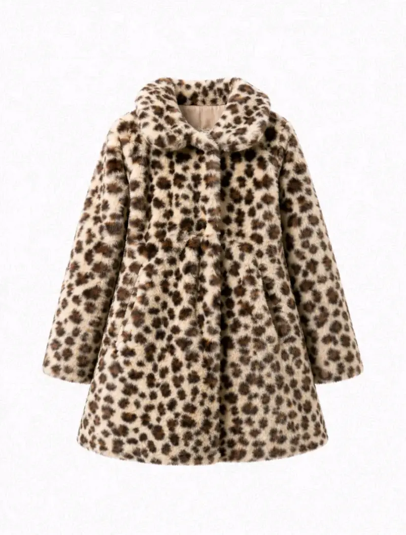 Abrigo de piel estampado leopardo, marca Limonada - 1